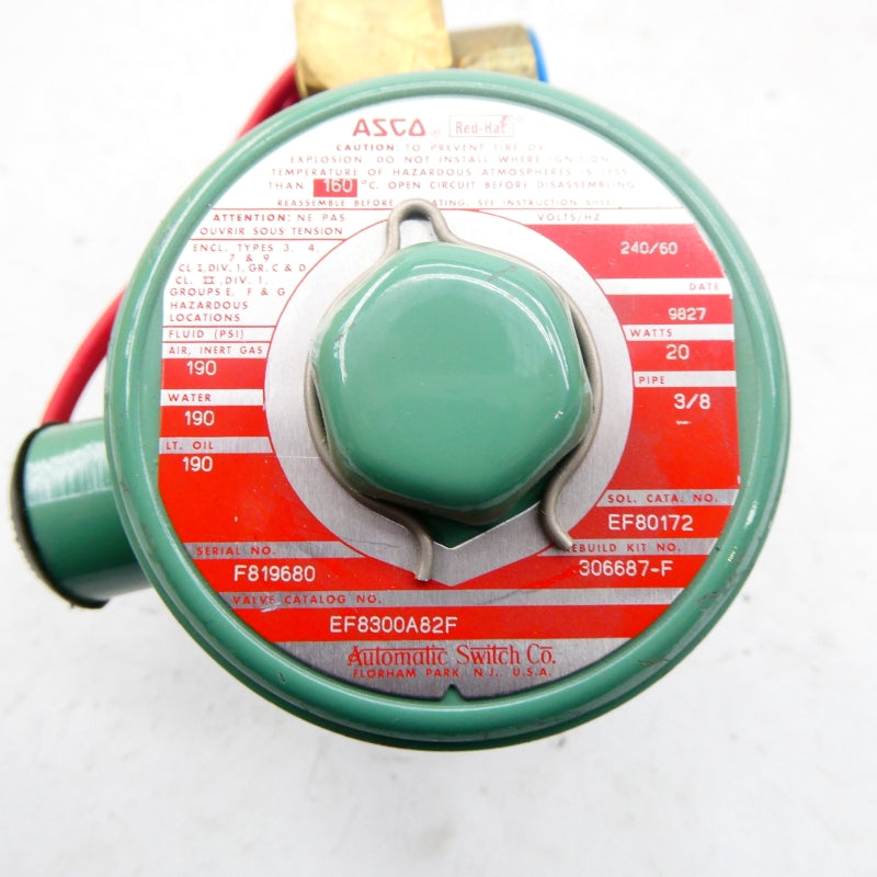 ASCO EF8300A82F 240V 190PSI 3/8" NSNP
