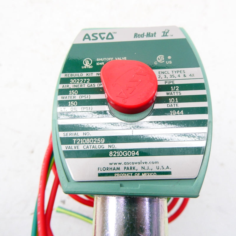 ASCO 8210G094 120V 150PSI 1/2" NSMP