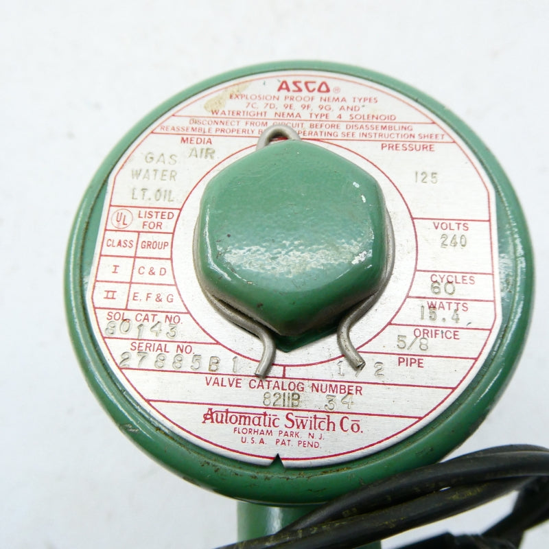 ASCO 8211B34 240V 125PSI 5/8" NSNP
