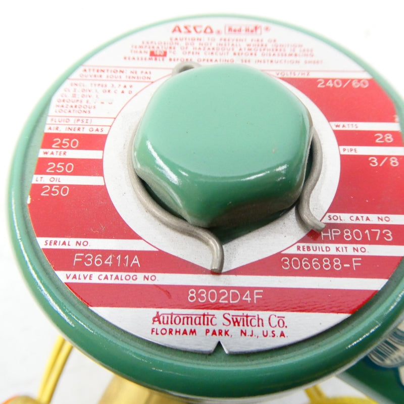 ASCO 8302D4F 240V 250PSI 3/8" NSNP