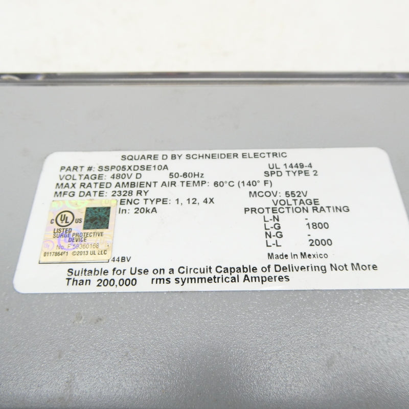 SCHNEIDER ELECTRIC SSP05XDSE10A 480V NSNP