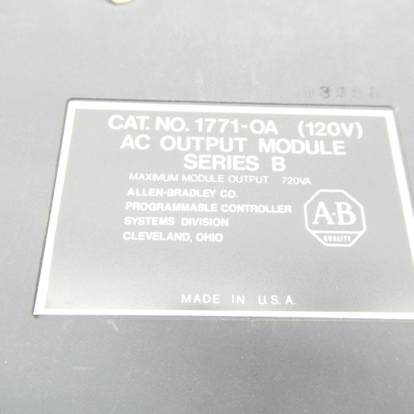ALLEN BRADLEY 1771-OA SER. B 120VAC NSNP
