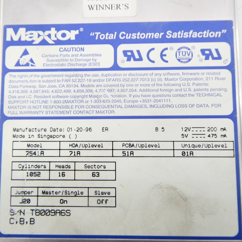 MAXTOR 7541A NSNP