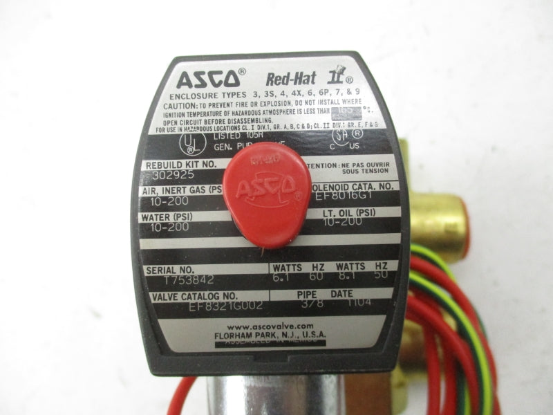 ASCO EF8321G002 110/120V 10-200PSI 3/8" NSMP