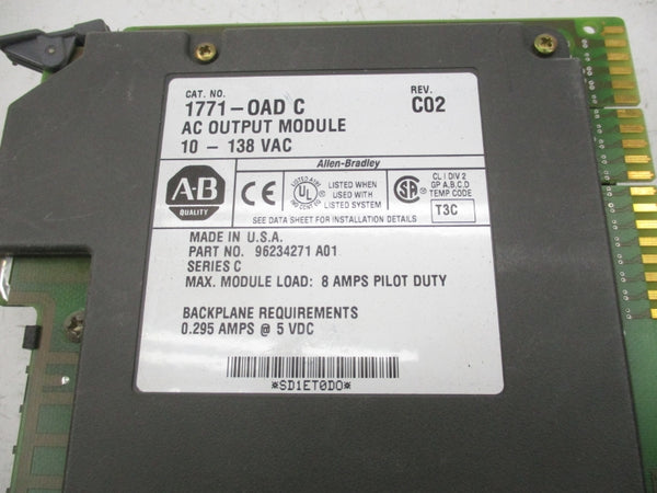 ALLEN BRADLEY 1771-OAD SER. C 10-138VAC REV. C02 NSNP