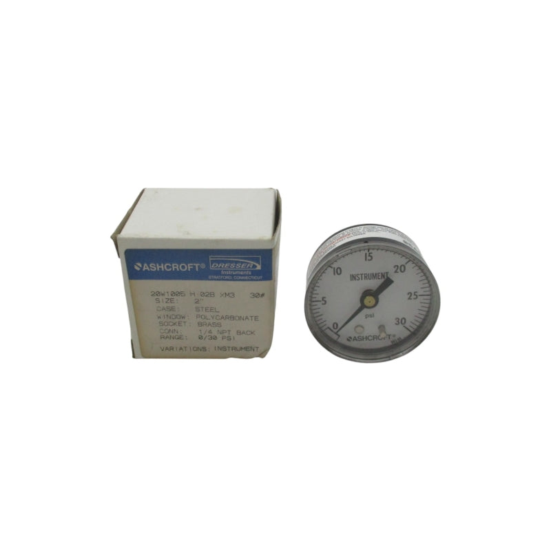 ASHCROFT 20W1005H02BXM330# 30PSI 2" NSMP