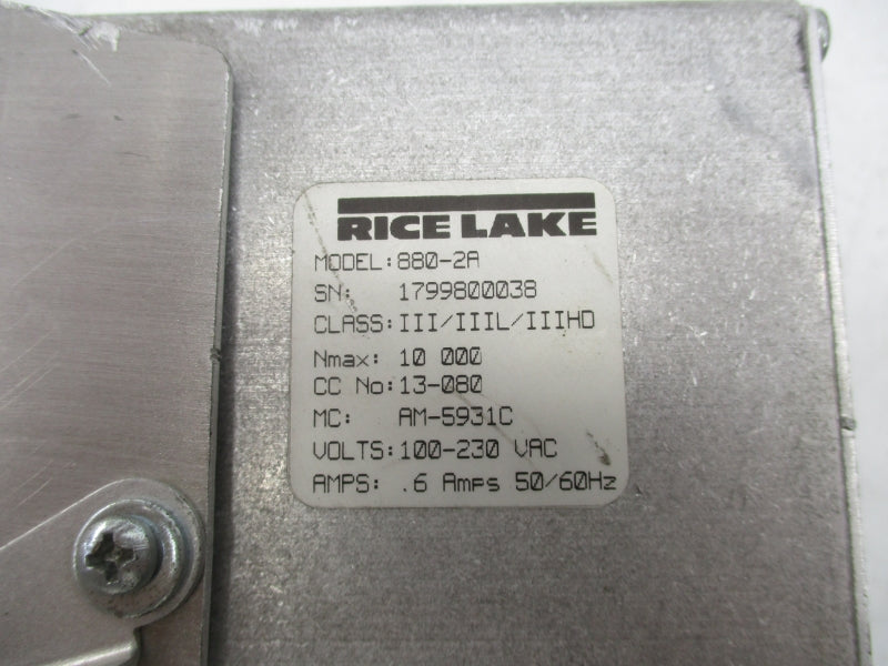 RICE LAKE 880-2A 100-230VAC .6A NSNP