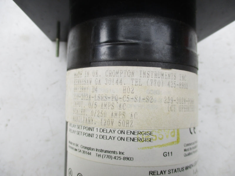CROMPTON 239-302A-LSRS-PQ-C5-S1-S2 120V 0-250ACA NSNP