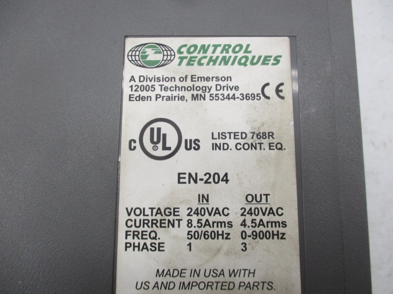 CONTROL TECHNIQUES EN-204 240VAC UNMP