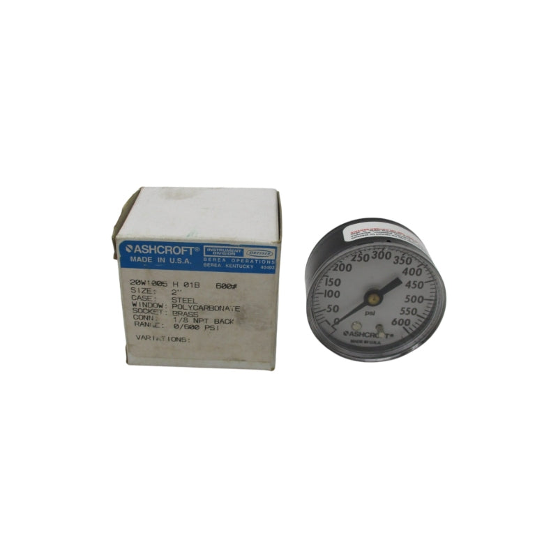 ASHCROFT 20W1005H01B600# 600PSI 2" NSMP