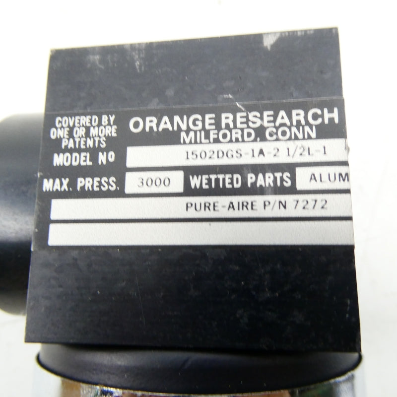 ORANGE RESEARCH 1502DGS-1A-21/2L-1 3000PSI NSNP