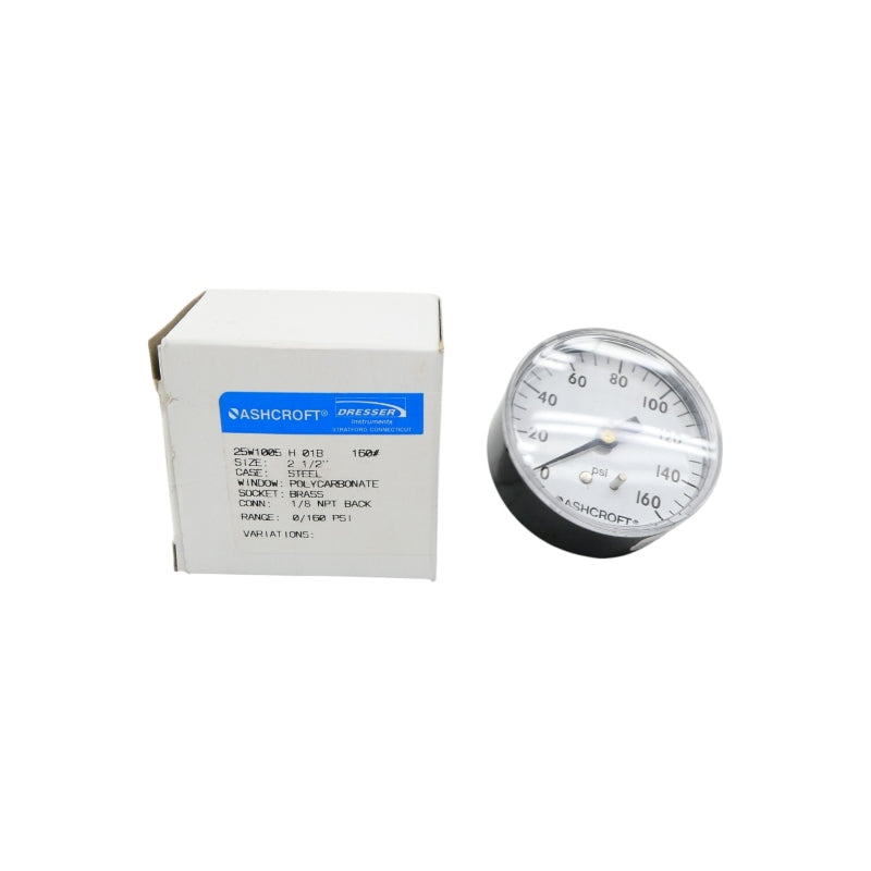 ASHCROFT 25W1005H01B160# 160PSI 2-1/2" NSMP