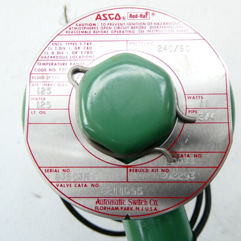 ASCO 8211D95 240V 125PSI 3/4" NSNP