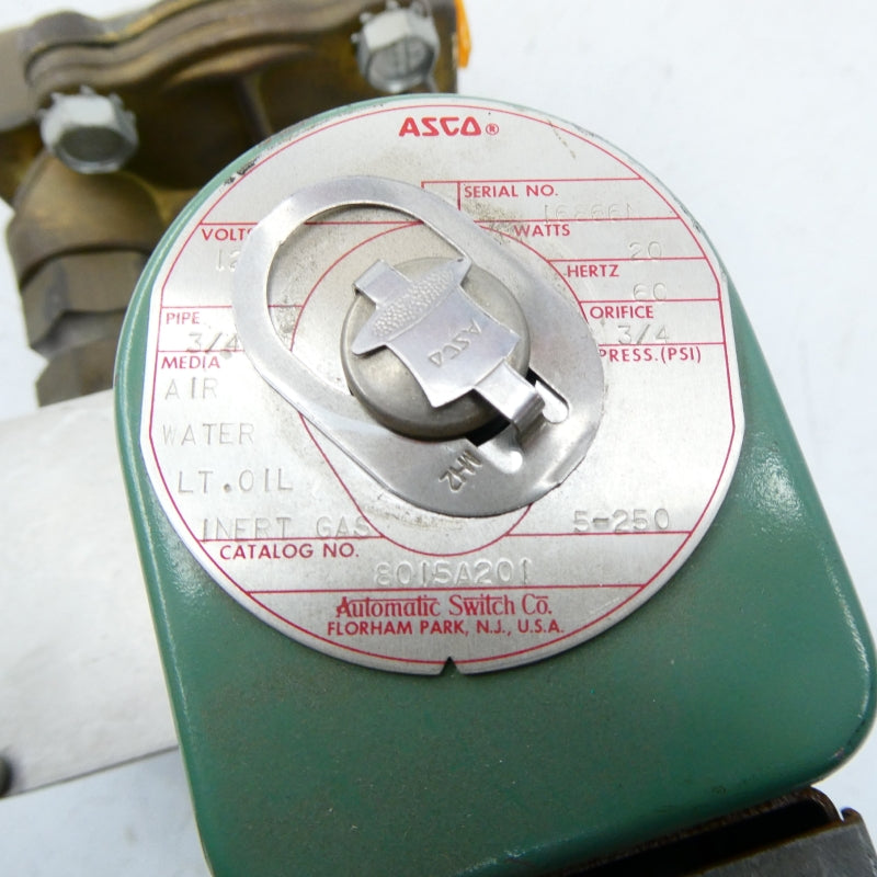 ASCO 8015A201 120V 5-250PSI 3/4" NSNP