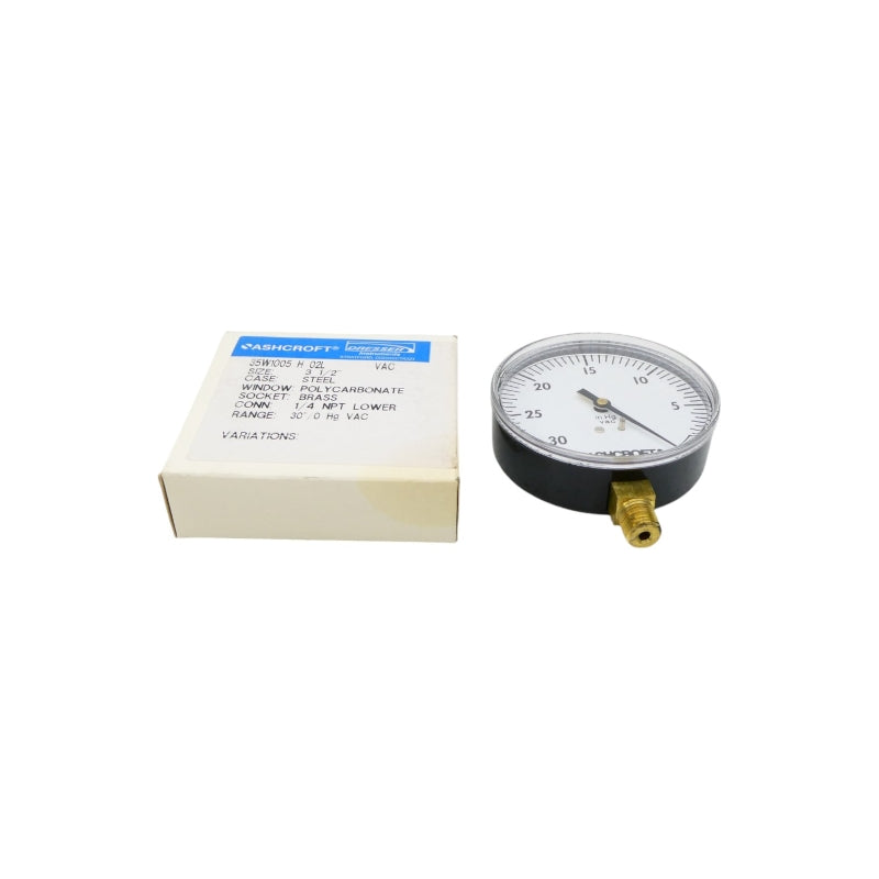 ASHCROFT 35W1005H02LVAC 30PSI 3-1/2" NSMP