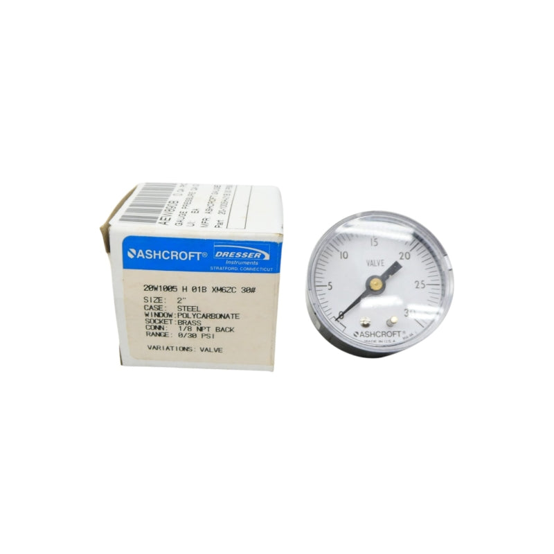 ASHCROFT 20W1005H01BXM6ZC30# 30PSI 2" NSMP