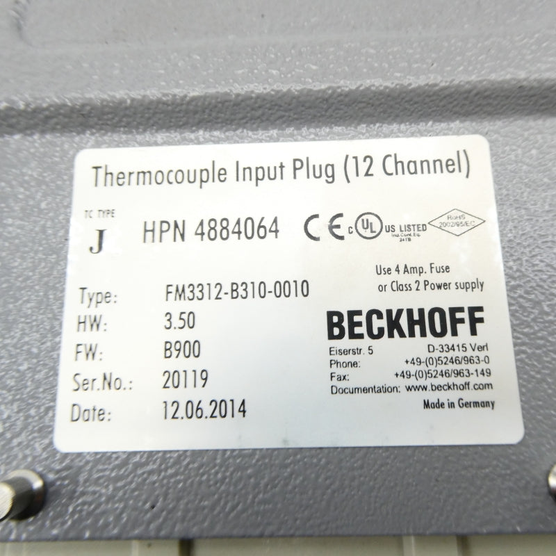 BECKOFF FM3312-B310-0010 HPN4884064 NSMP