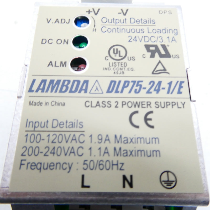 LAMBDA DLP75-24-1/E 100-120/200-240VAC 1.9/1.1A NSNP