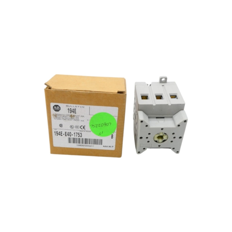 ALLEN BRADLEY 194E-E40-1753 SER. B (BR/WH) NSMP