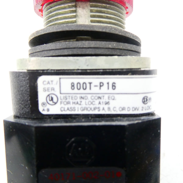 ALLEN BRADLEY 800T-P16 SER. T 120V (BK/YL) NSMP