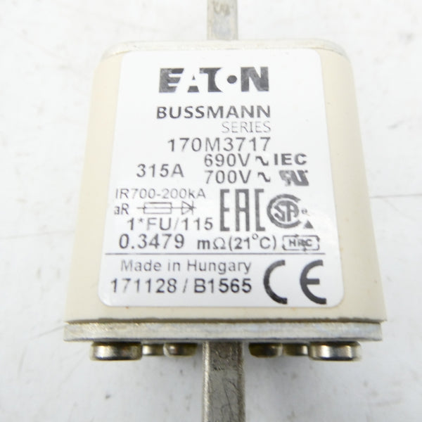 EATON 170M3717 690V 315A (PKG OF 2) NSMP