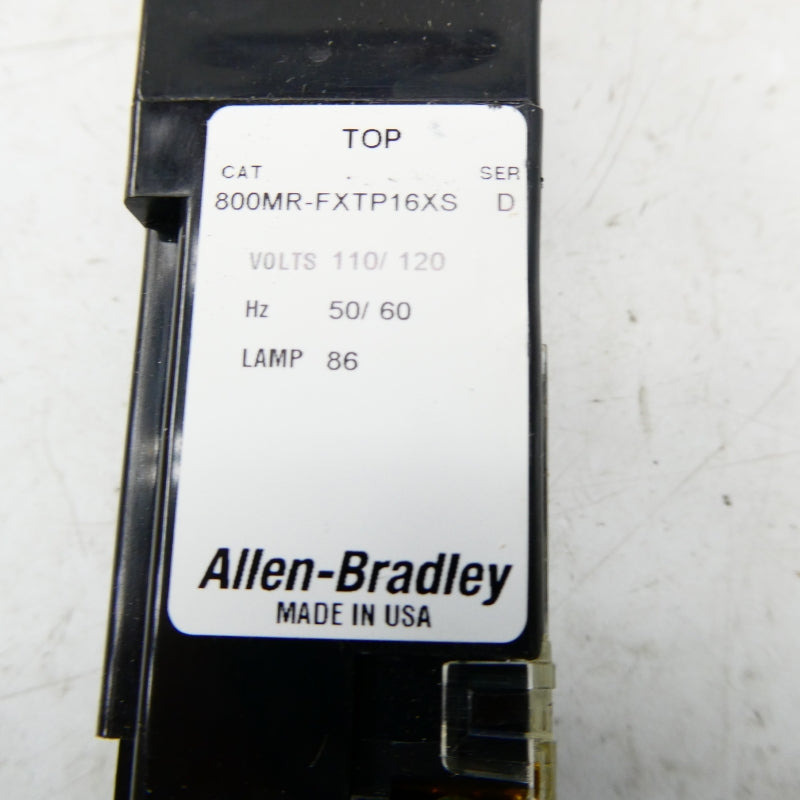 ALLEN BRADLEY 800MR-FXTP16XS SER. D 110/120V NSNP