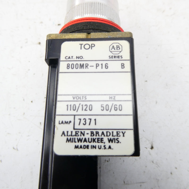ALLEN BRADLEY 800MR-P16R SER. B 110/120V NSNP