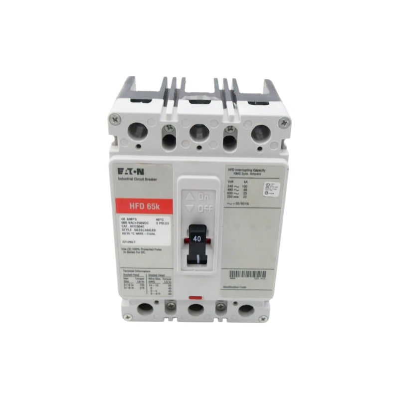 EATON HFD3040 6639C86G89 600VAC 40A NSNP