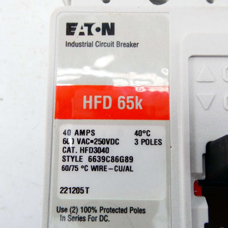 EATON HFD3040 6639C86G89 600VAC 40A NSNP