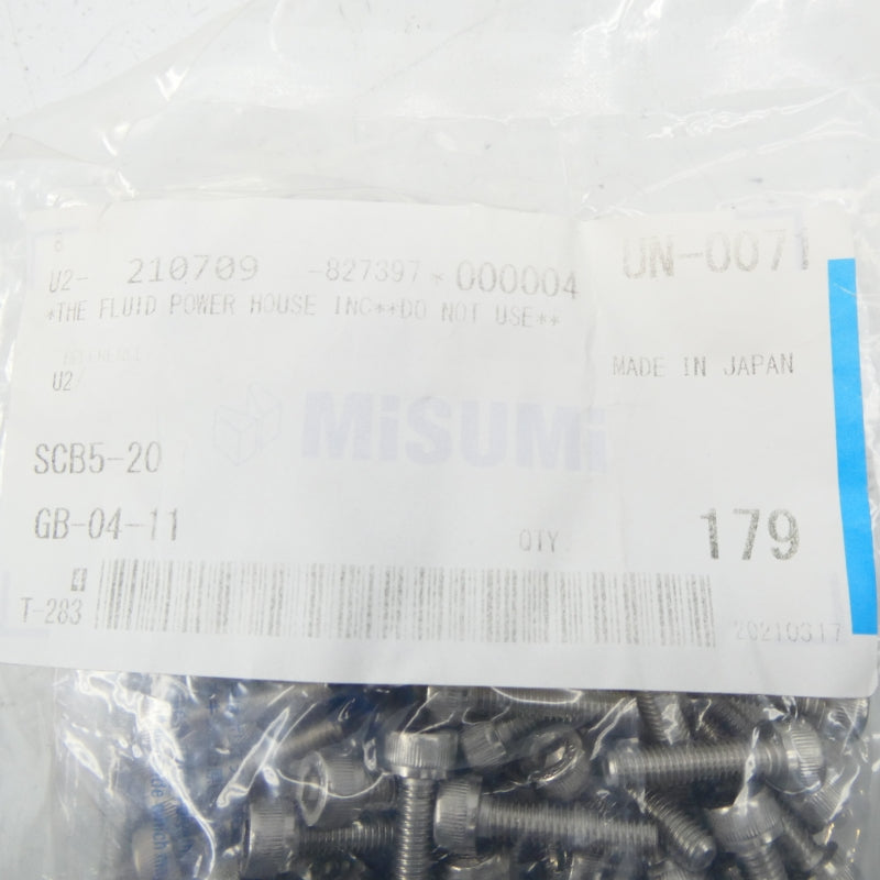 MISUMI SCB5-20 (PKG OF 179) NSMP