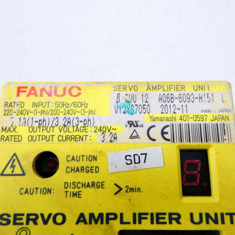 FANUC A06B-6093-H151 220/240V 5.1/3.2A UNMP