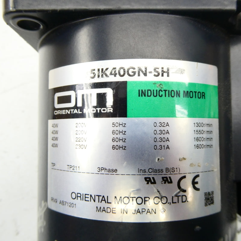 ORIENTAL MOTOR 5IK40GN-SH 230V 0.31A NSNP