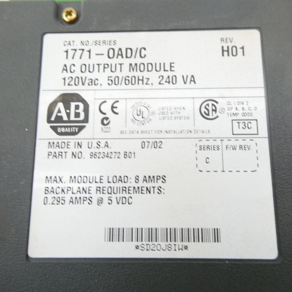 ALLEN BRADLEY 1771-OAD SER. C 120VAC REV. H01 NSNP