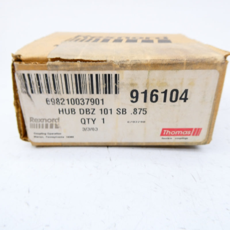 REXNORD 916104 HUBDBZ101SB.875 NSMP