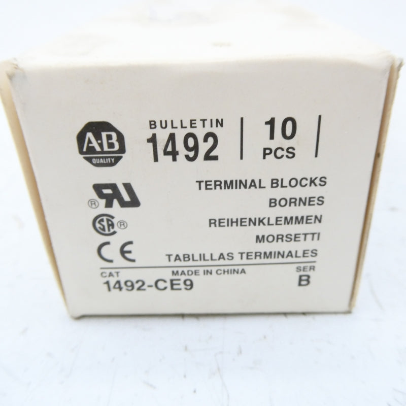 ALLEN BRADLEY 1492-CE9 SER. B (PKG OF 10) (WH) NSMP
