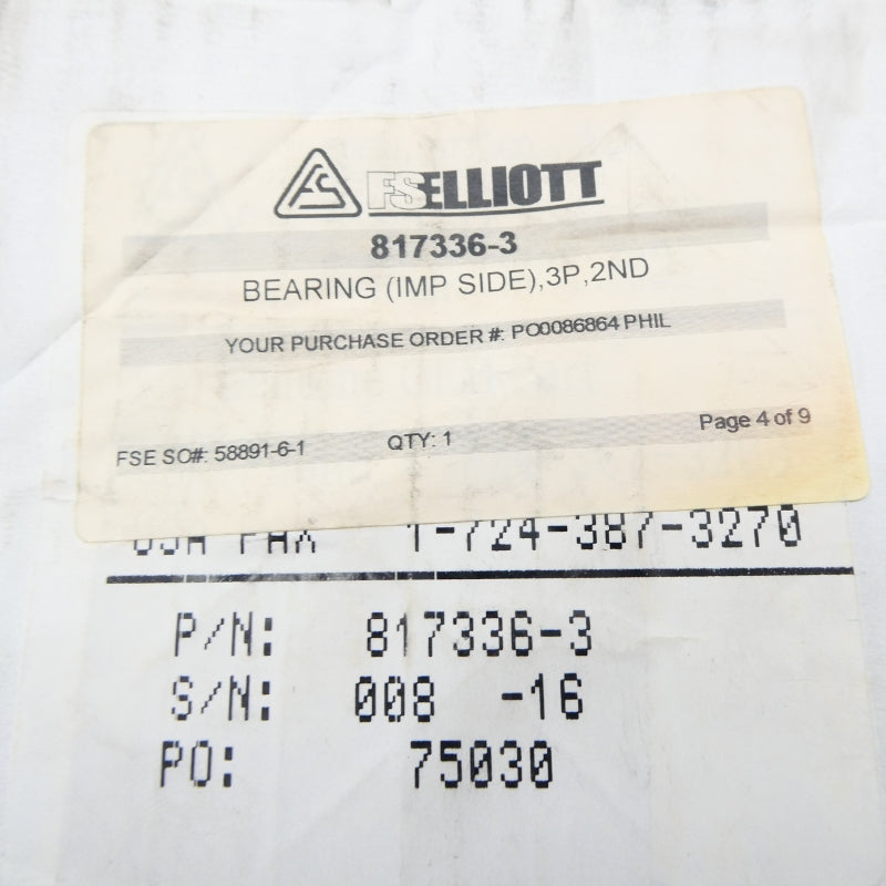 FS ELLIOTT 817336-3 NSFS