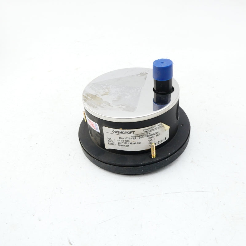 ASHCROFT 45-1377-A8-04B-30IMV&30# 30PSI 4-1/2" NSNP
