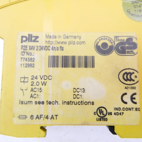 PILZ PZEX4V2/24VDC4N/OFIX 774582 24VDC NSNP
