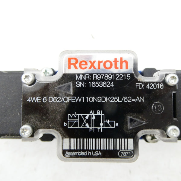 REXROTH 4WE6D62/OFEW110N9DK25L/62=AN R978912215 NSNP