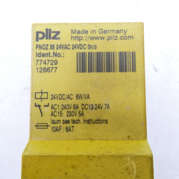 PILZ PNOZX624VAC24VDC3N/O 774729 24VDC/AC NSNP