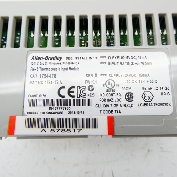 ALLEN BRADLEY 1794-IT8 SER. A  F/W K.1 24VDC NSMP