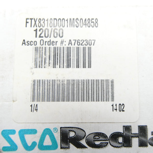 ASCO FTX8318D001MS04858 120V 1/4" NSMP