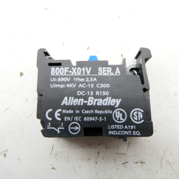 ALLEN BRADLEY 800F-X01V SER. A 690V 2.5A NSNP