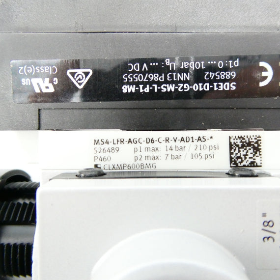 FESTO MS4-LFR-AGC-D6-C-R-V-AD1-AS 526489 210PSI NSMP