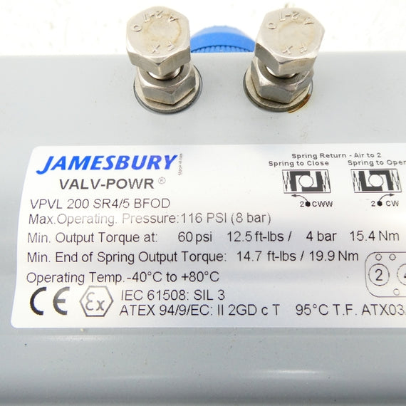 JAMESBURY VPVL200SR4/5 60PSI NSNP