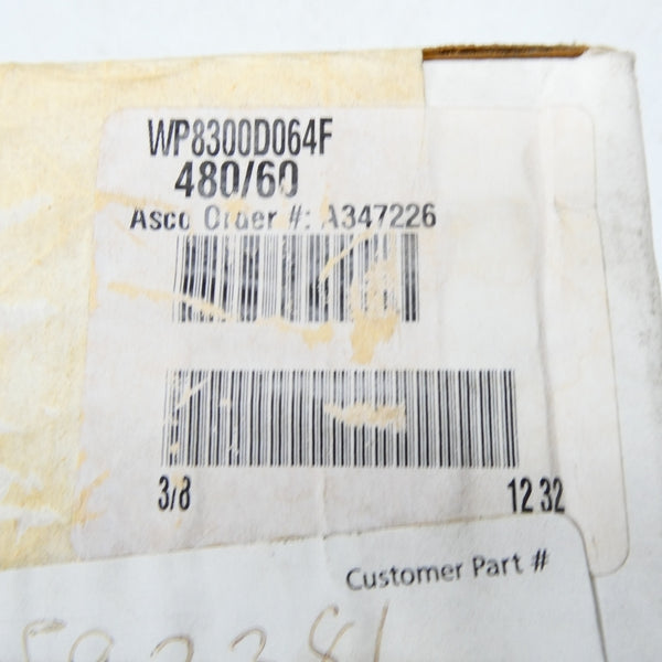 ASCO WP8300D064F 480V 3/8" NSFS