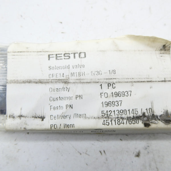 FESTO CPE14-M1BH-5/3G-1/8 196937 NSMP
