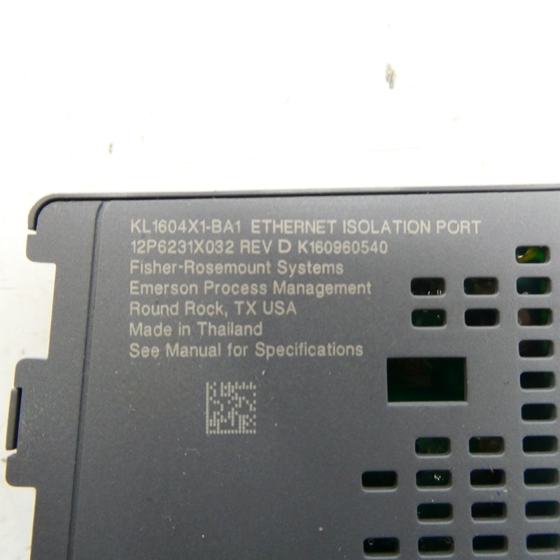 FISHER ROSEMOUNT KL1604X1-BA1 12P6231X032 REV. D NSNP