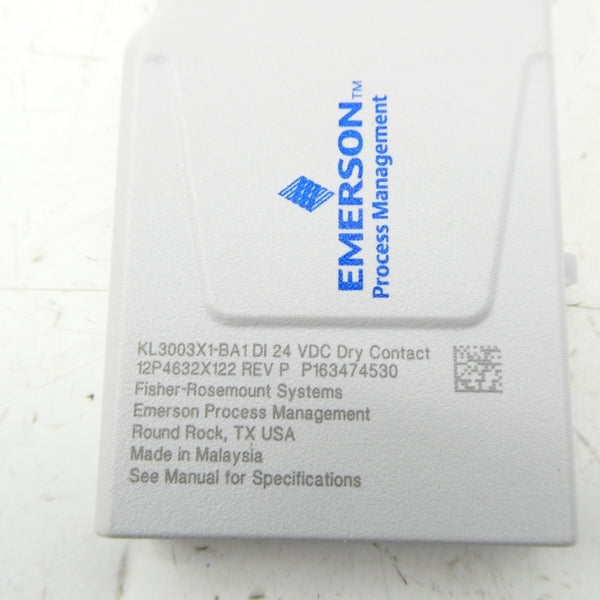 EMERSON KL3003X1-BA1 12P4632X122 24VDC REV. P NSNP