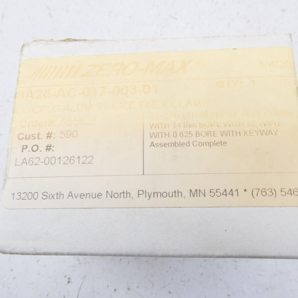 ZERO-MAX 6A26-AC-017-003-01 NSMP